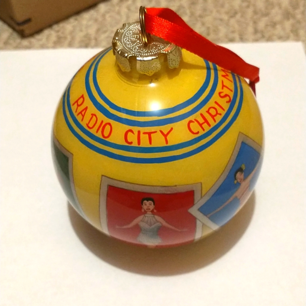Reverse Hand Painted Radio City Christmas Spectacular Ornament